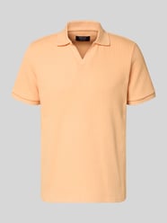 Regular Fit Strick-Poloshirt mit V-Ausschnitt von MCNEAL Orange - 14