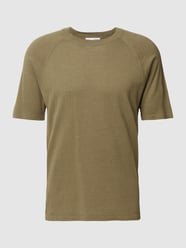 T-shirt z okrągłym dekoltem model ‘DANIEL’ od Selected Homme Zielony - 25