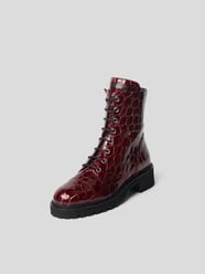 Schnürboots mit Animal-Look von Giuseppe Zanotti Bordeaux - 8