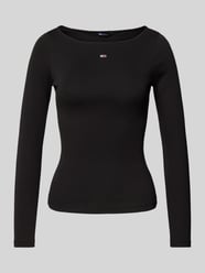 Longsleeve mit Label-Stitching von Tommy Jeans Schwarz - 41