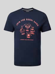 T-Shirt mit Motiv-Print von s.Oliver RED LABEL Blau - 46