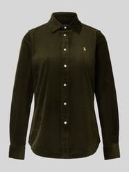 Bluzka koszulowa z wyhaftowanym logo od Polo Ralph Lauren - 23