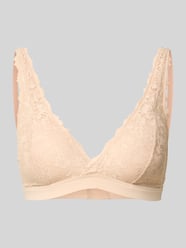 slim fit bh met florale kanten afwerking van Marie Jo Beige - 30