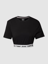 Cropped T-Shirt mit elastischem Bund von Tommy Jeans Schwarz - 13