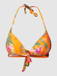 Bikini-Oberteil mit floralem Muster Modell 'MISKO FAGAPEA' von Banana Moon Orange - 19