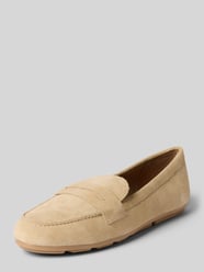 Loafers van echt suède van Tamaris Beige - 39