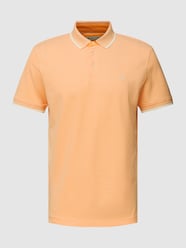 Poloshirt met labelstitching van Tom Tailor Oranje - 35