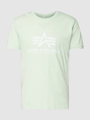 T-shirt z logo od Alpha Industries Miętowy - 20