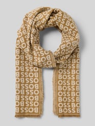Sjaal van pure viscose, model 'TADIC' van BOSS Beige - 8
