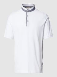 Poloshirt mit Stehkragen von bugatti Weiß - 29