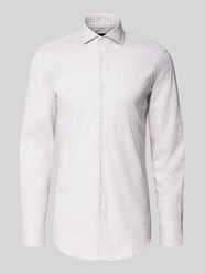 Slim Fit Businesshemd aus Baumwoll-Mix Modell 'H-HANK-SP' von BOSS Beige - 28