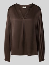 Blouse met lange mouwen en V-hals van Milano Italy - 20