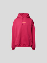 Oversized Hoodie mit Label-Print von VETEMENTS Pink - 40