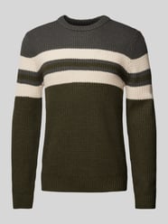 Strickpullover mit Rundhalsausschnitt Modell 'SANDER' von Jack & Jones Grün - 47