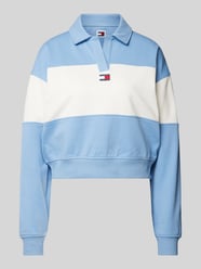 Sweatshirt mit V-Ausschnitt von Tommy Jeans Blau - 46