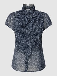Blouse met volants, model 'Lilja' van Saint Tropez Blauw / turquoise - 3