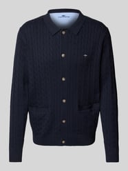 Cardigan mit Zopfmuster von Fynch-Hatton Blau - 22