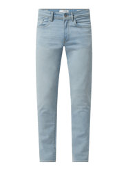 Slim Fit Jeans mit Stretch-Anteil Modell 'Leon' von Selected Homme Blau / Türkis - 14