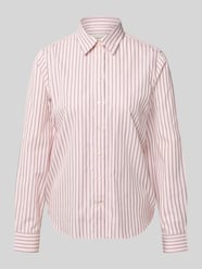 Regular fit blouse met lange mouwen van puur katoen van GANT Fuchsia - 32