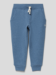 Sweatpants in gemêleerde look van Polo Ralph Lauren Kids Blauw / turquoise - 7