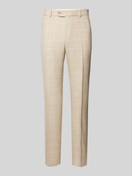 Slim Fit Anzughose mit Bügelfalten von Carl Gross Beige - 8