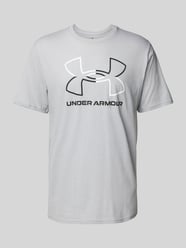 T-shirt met ronde hals, model 'FOUNDATION' van Under Armour Grijs / zwart - 3