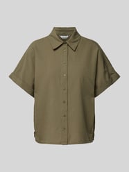 Overhemdblouse met 1/2-mouwen, model 'Katin' van mbyM Groen - 33