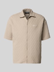 modern fit vrijetijdsoverhemd met gestikt logo model 'Jovren' van PEGADOR Beige - 26