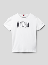 T-shirt z nadrukiem z logo od Tommy Hilfiger Teens Biały - 5