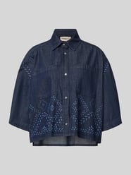 boxy fit jeansblouse van puur katoen model 'ALARE' van Weekend Max Mara - 27