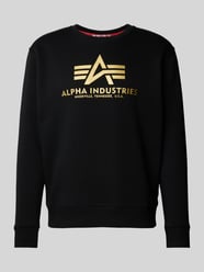 Sweatshirt mit Label-Print von Alpha Industries Schwarz - 42