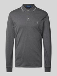 Slim Fit Poloshirt mit Logo-Stitching von Polo Ralph Lauren Grau - 40