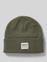 Beanie mit Label-Patch Modell 'Mojo' von MSCH Copenhagen Grün - 24