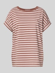 Loose Fit T-Shirt aus reiner Baumwolle Modell 'IDAARA STRIPES' von Armedangels Pink - 27