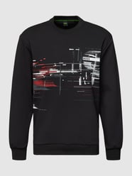 Sweatshirt mit Label-Print Modell 'Salbonic' von BOSS Green Schwarz - 26