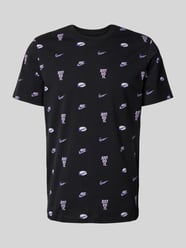 T-Shirt mit Label-Print von Nike Schwarz - 4