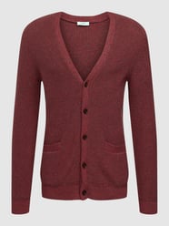 Gebreid vest met steekzakken van Esprit Rood - 4