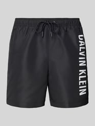 Regular fit korte zwembroek met labelprint van Calvin Klein Underwear - 3