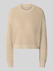 Relaxed Fit Pullover aus Baumwoll-Mix Modell 'Maysa' von NOISY MAY® Beige - 34