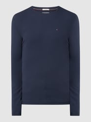 Slim Fit Longsleeve mit Rippenstruktur von Tommy Jeans Blau - 19