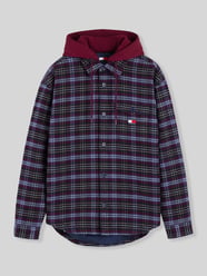 Regular Fit Hemdjacke aus Baumwoll-Mix von Tommy Jeans Bordeaux - 47
