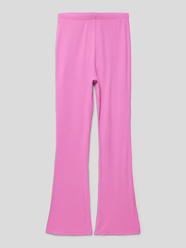 Legginsy z efektem prążkowania od s.Oliver RED LABEL Fuksjowy - 46