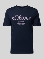 T-Shirt mit Rundhalsausschnitt von s.Oliver RED LABEL Blau - 32