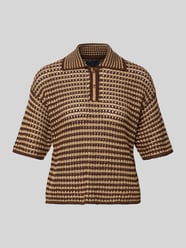 Sweter z dzianiny z krótką listwą guzikową od Polo Ralph Lauren - 4
