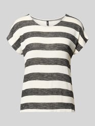 Regular Fit T-Shirt aus Viskose-Mix Modell 'WIDE STRIPE' von VERO MODA - 1