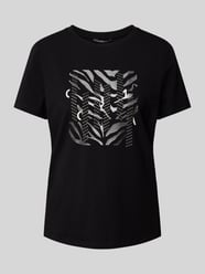 T-Shirt mit Motiv-Print von comma Schwarz - 6