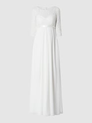 Umstandsbrautkleid aus floraler Spitze und Chiffo von Luxuar Weiß - 20