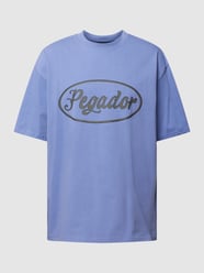 Oversized T-Shirt mit geripptem Rundhalsausschnitt Modell 'West' von Pegador Lila - 14