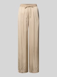 Regular Fit Wide Leg Hose aus reiner Viskose Modell 'TALIA' von BOSS Orange Beige - 34