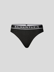 String mit Logo-Bund von Balmain Schwarz - 26